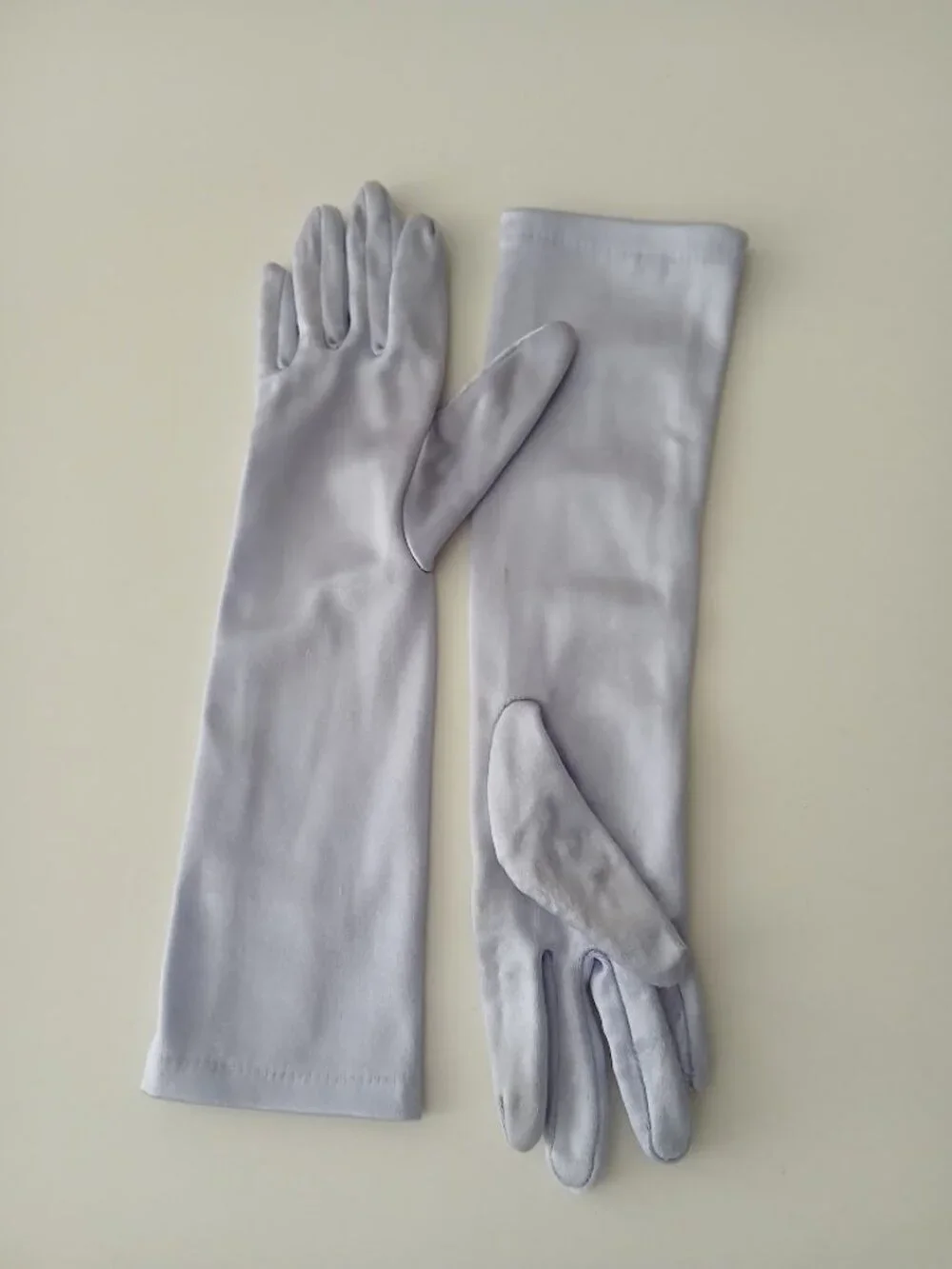 Satin Stretch Long Princess Gloves lavender - kids 4-10